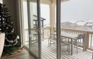 frozen sliding glass door